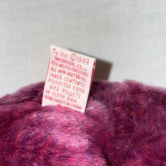 TY Signature Bear 2000 Beanie Baby & Beanie Buddy Set – Millennium Burgundy Plus - Picture 7 of 10